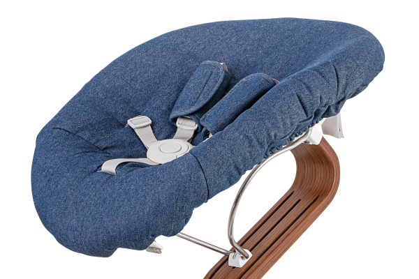 Nomi Hochstuhl Matratze - Premium Denim / gestreift