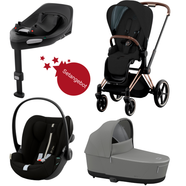 Cybex Priam 4 Setangebot 2023 Schwarz/Grau 4 in 1