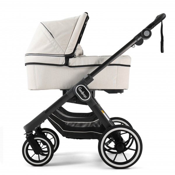 Emmaljunga NXT90 Kinderwagen mit Liegewanne - Lounge Beige Eco > Schwarz