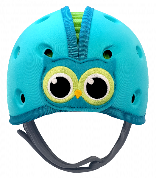 Reer SafeHeadBaby Babyhelm Eule, blau-grün