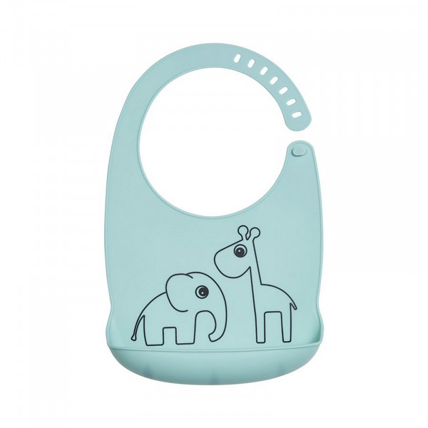 Done by Deer Silikon Lätzchen Deer Friends - Blue