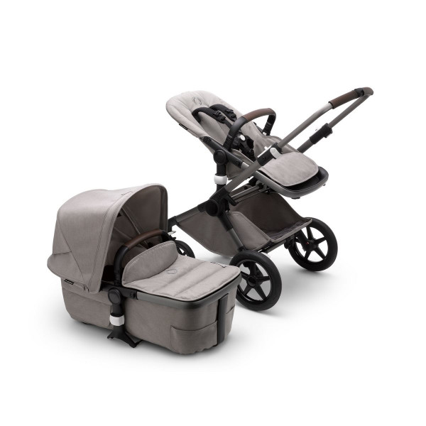Bugaboo Fox3 Komplett Set Mineral Kombikinderwagen- GRAPHIT/HELLGRAU