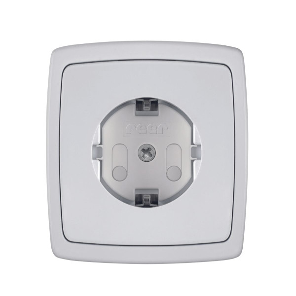Reer Steckdosenschutz, schraubbar, weiß, 10 Stück